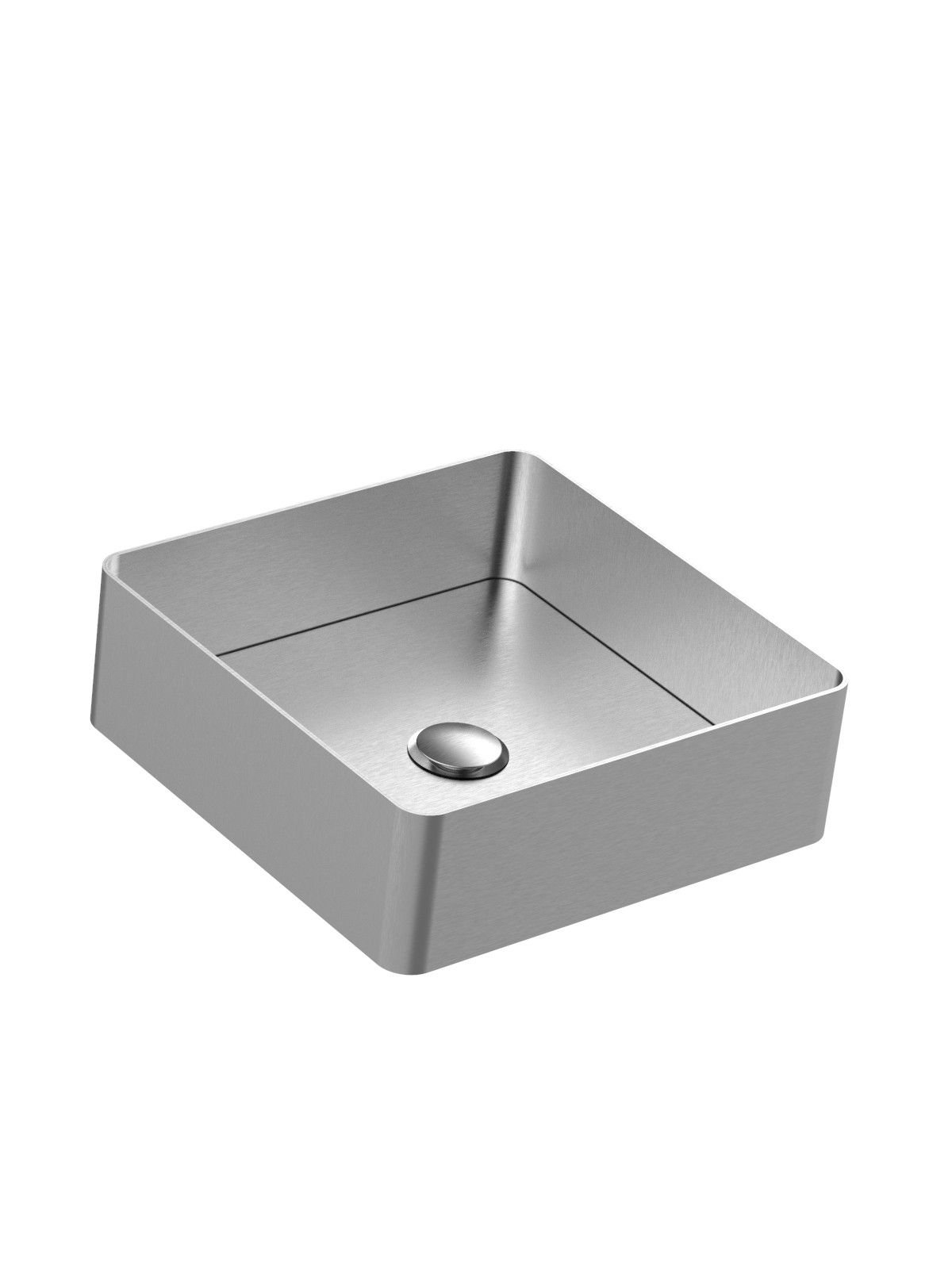 Lavabo da appoggio 400x400 mm completo di piletta push universal